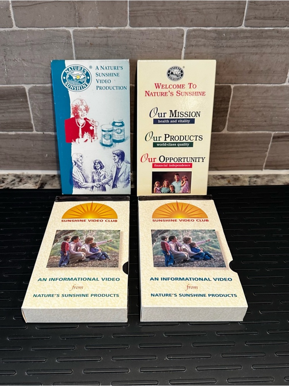 Set of 4 Vintage Nature's Sunshine Informational Video VHS Tapes from the 90’s